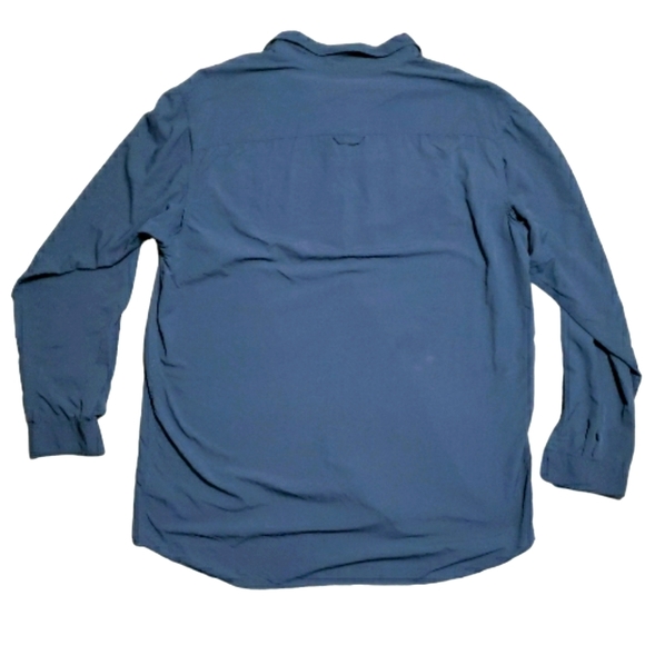 Columbia Blue Omni-Shade Collared Button Up Shirt Men’s Size 2XT - Picture 3 of 16